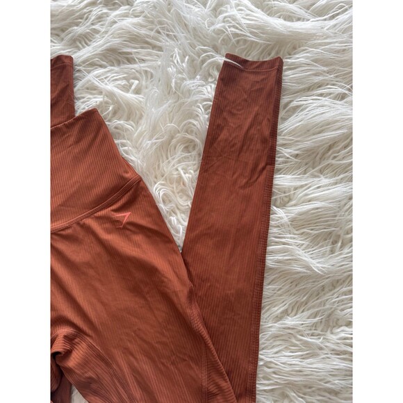 Gymshark Ribbed Leggings Copper Brown Size XS - Picture 4 of 7